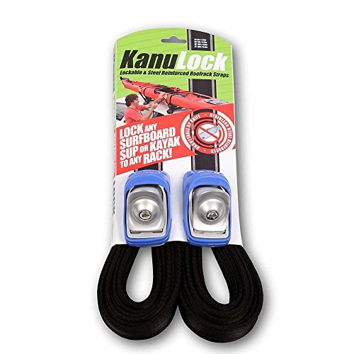 KanuLock Lockable Reinforced Stainless Steel Tie Down Straps 18 Foot