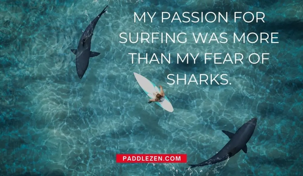 My passion for surfing was more than my fear of sharks - Quotes